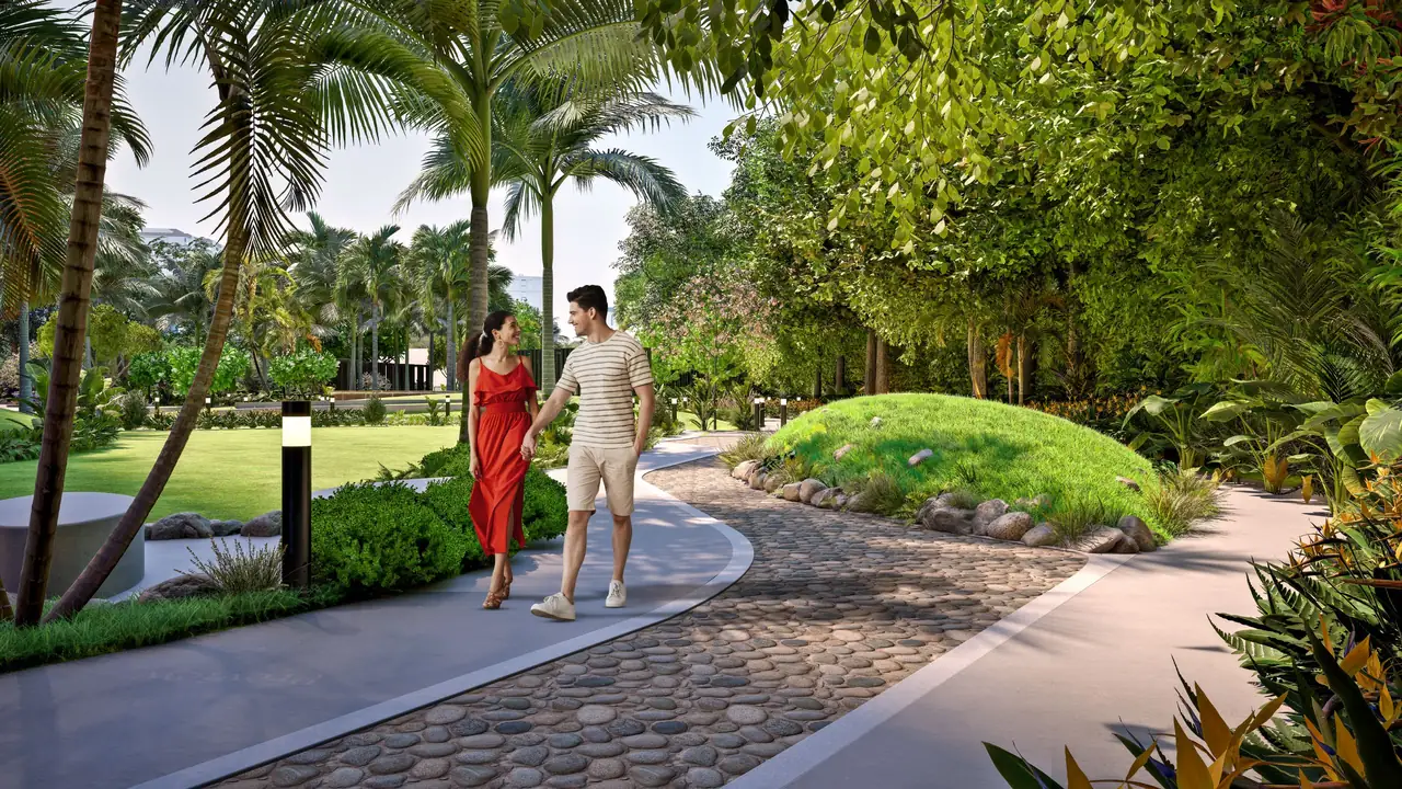 Landscaped walking trail